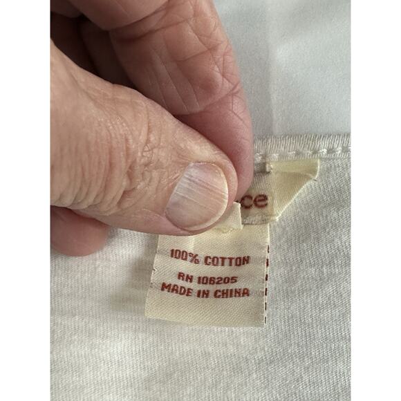 Sundance Tunic Womens PXS White 100% Cotton Crochet Hem & Sleeves Boho Cottage - Picture 14 of 15